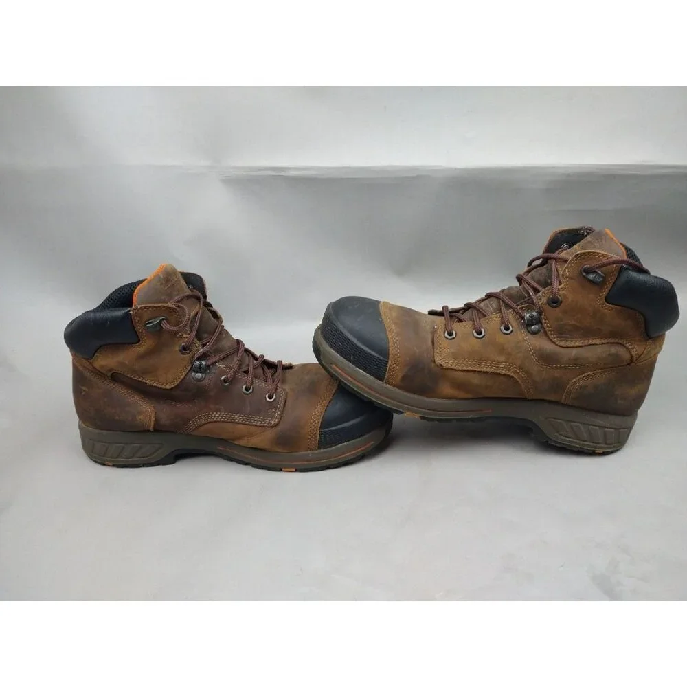 Timberland Pro Mens Helix HD 6” Comp‎ Toe Waterproof Boot Brown Size 14W